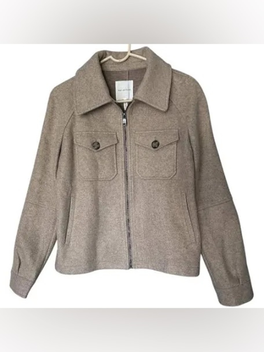 Avec Les Filles Tan Jacket Shacket Coat Size: Small”